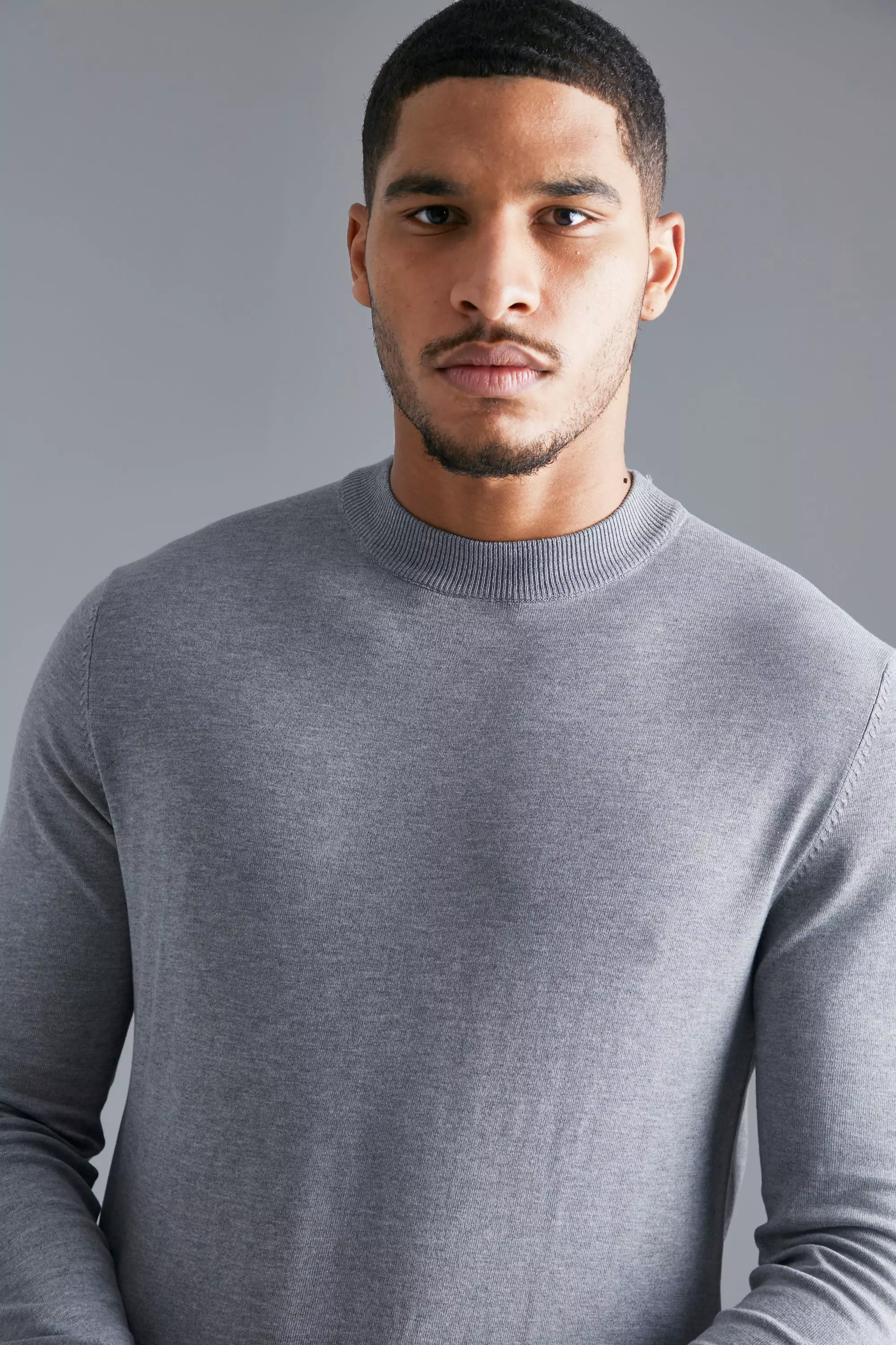 Grey turtle hotsell neck jumper mens